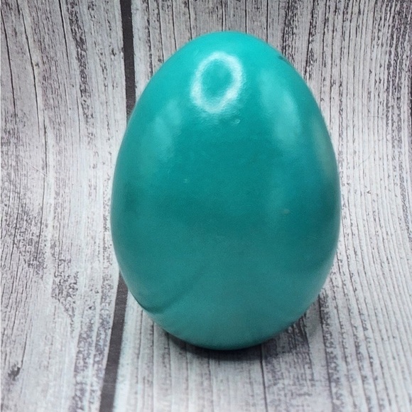 2000 George Bush Library Easter Egg Wooden howdy teal - Picture 2 of 2